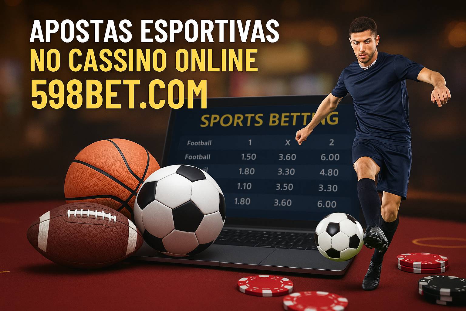 Apostas esportivas no cassino online 598BET.COM